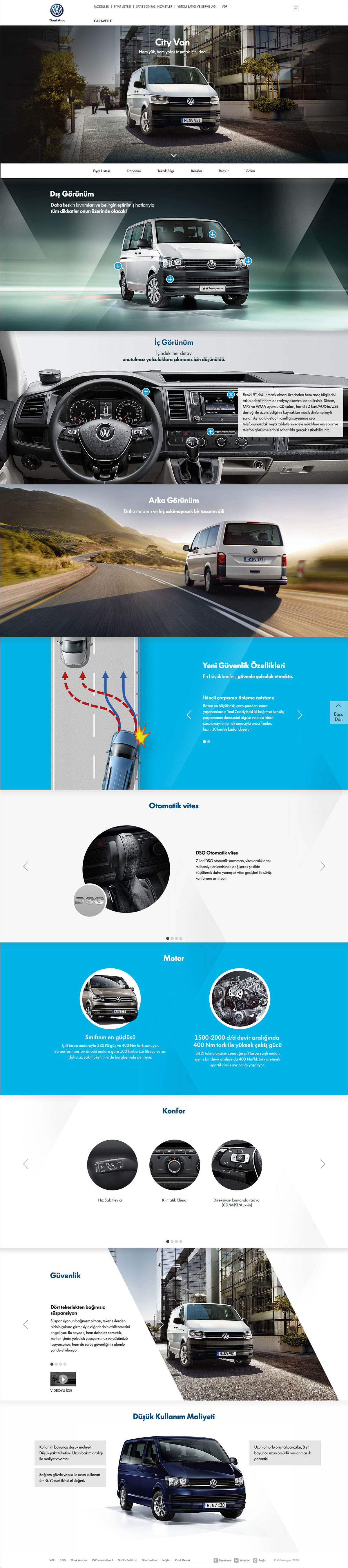 volkswagen web site design one page design art graphic