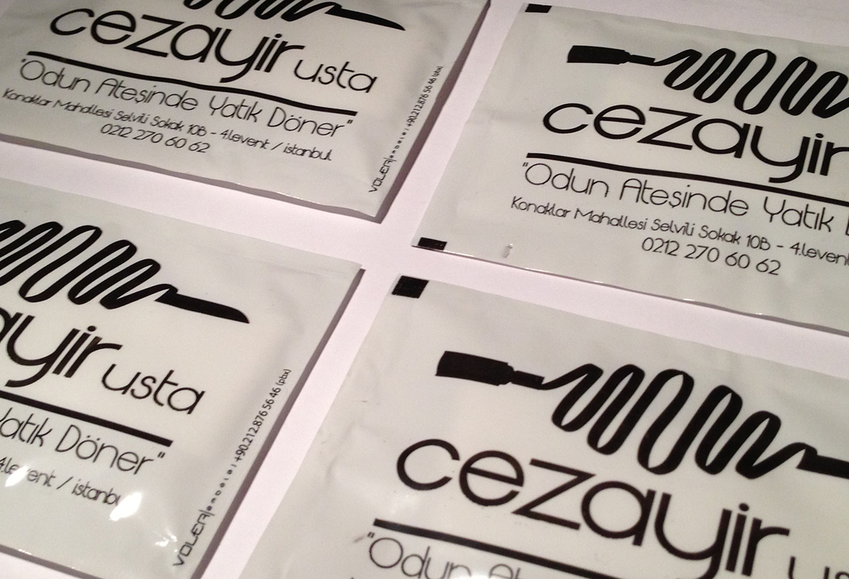 Cezayir Usta  branding  logo Packaging restaurant 3d render Matches stationary