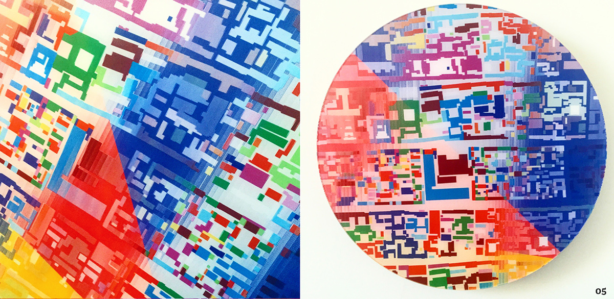 beijing map Mapping digital lenticular dots graphic urbanism   art china marcella campa strfano avesani