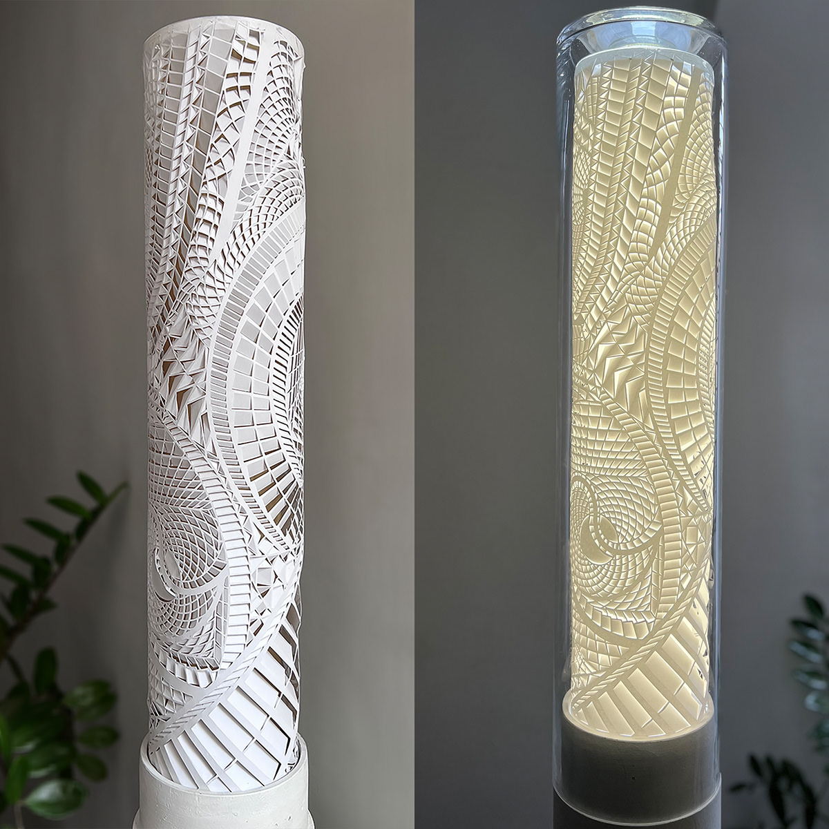 paper papercraft craft paper art papercut handmade Lamp light paper craft architecture