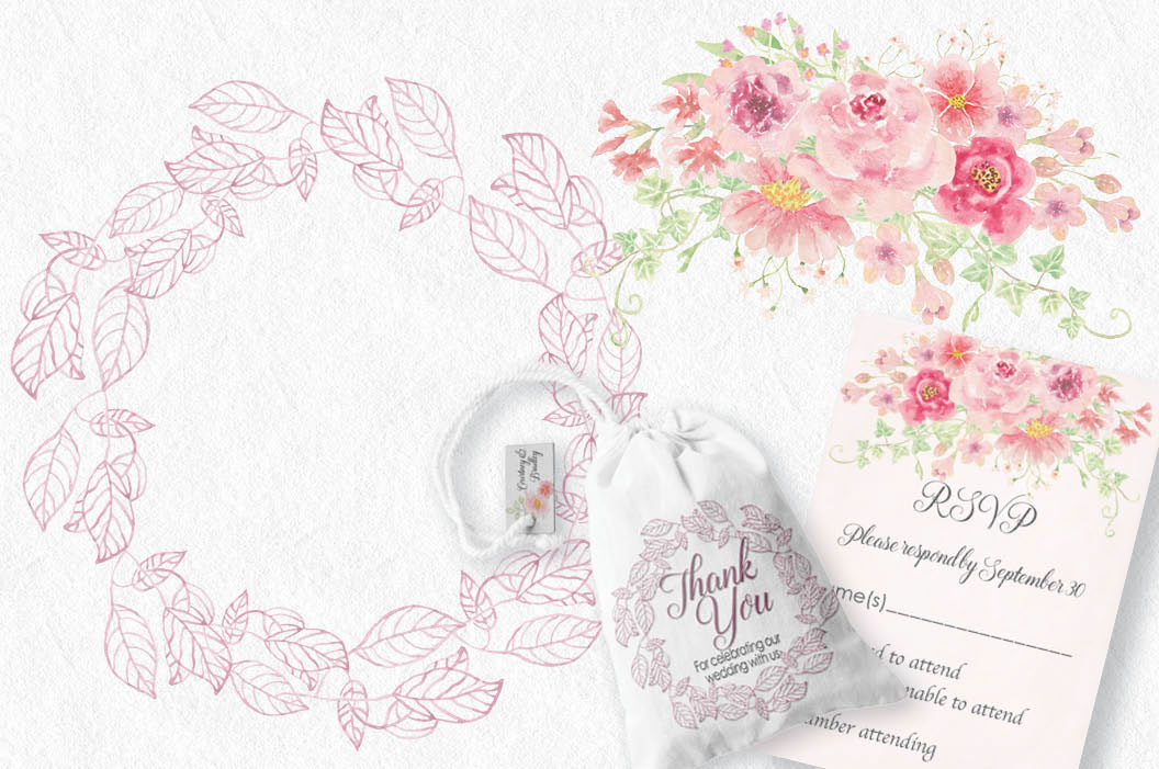 watercolor clip art watercolor bundle clip art bundle watercolors clip art Hand Painted wedding clip art Weddings pink flowers blush flowers