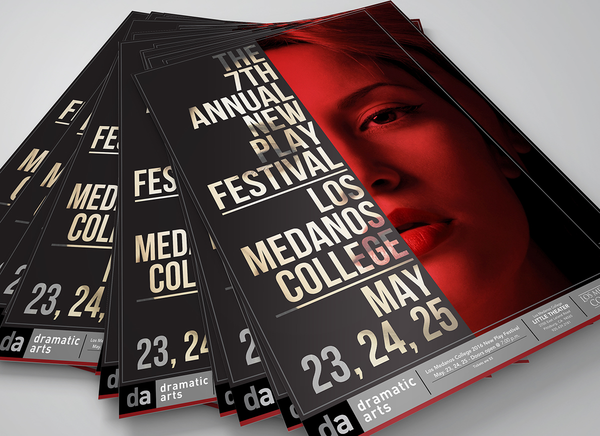 poster Poster Design Promotional Los Medanos College Theatrical Cinema minimal dramatic fashion photography new play festival fashion model film festival modern contemporary festival