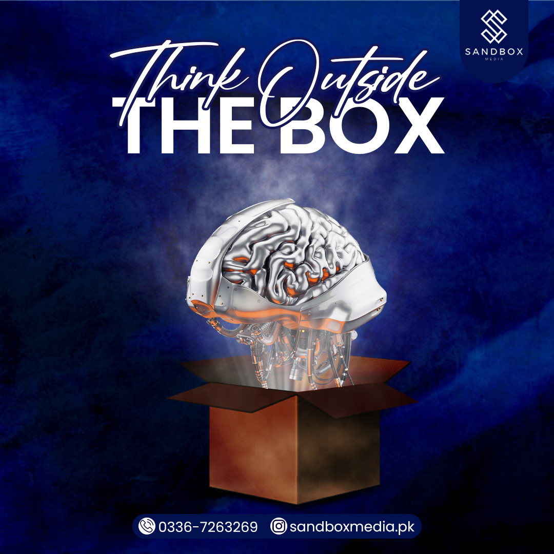think outside the box think brain Creativity Creative Branding creative brain Social media post Social Media Design Instagram Post box