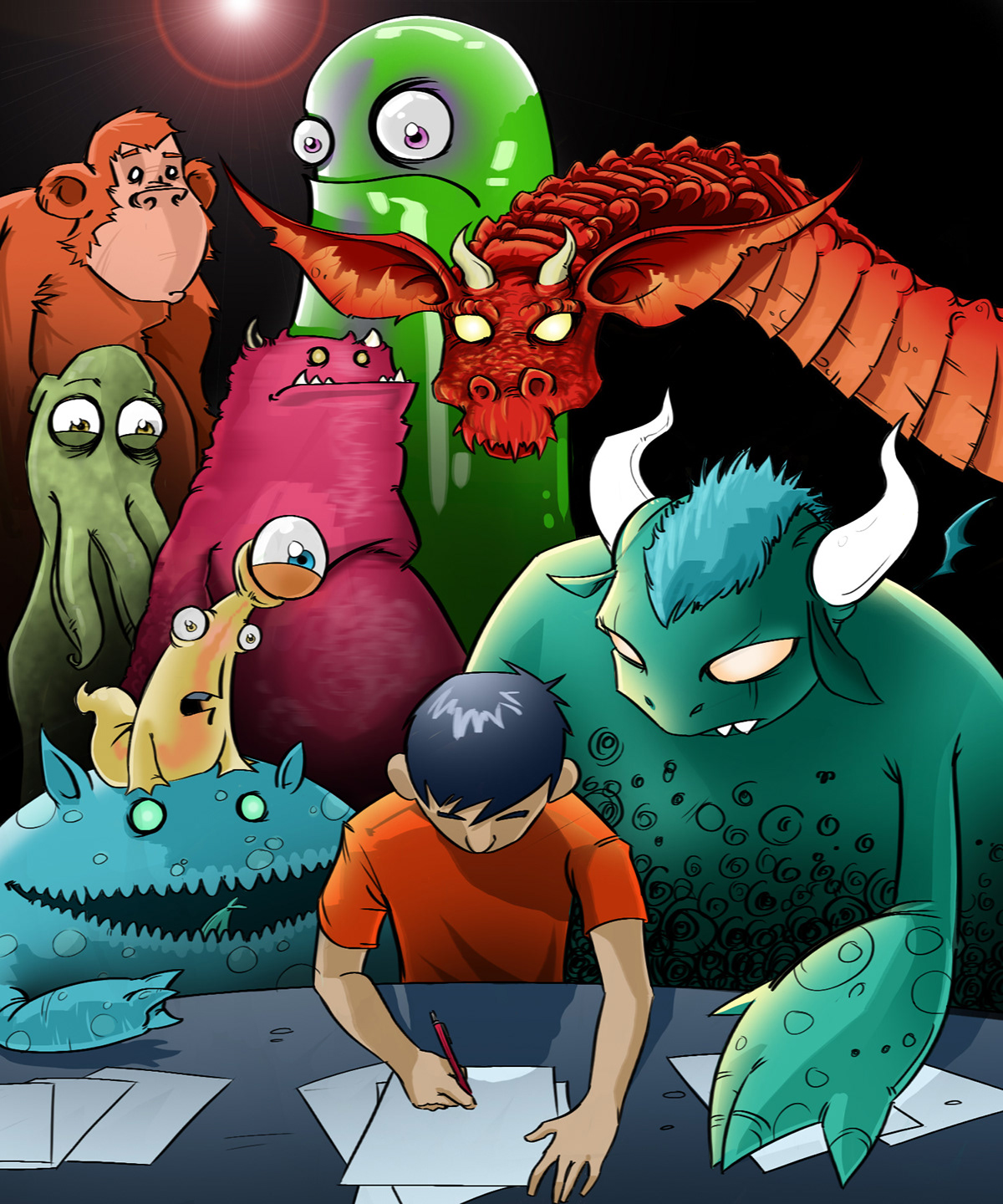 art comics cartoon monster hugebeard kraken Character concept
