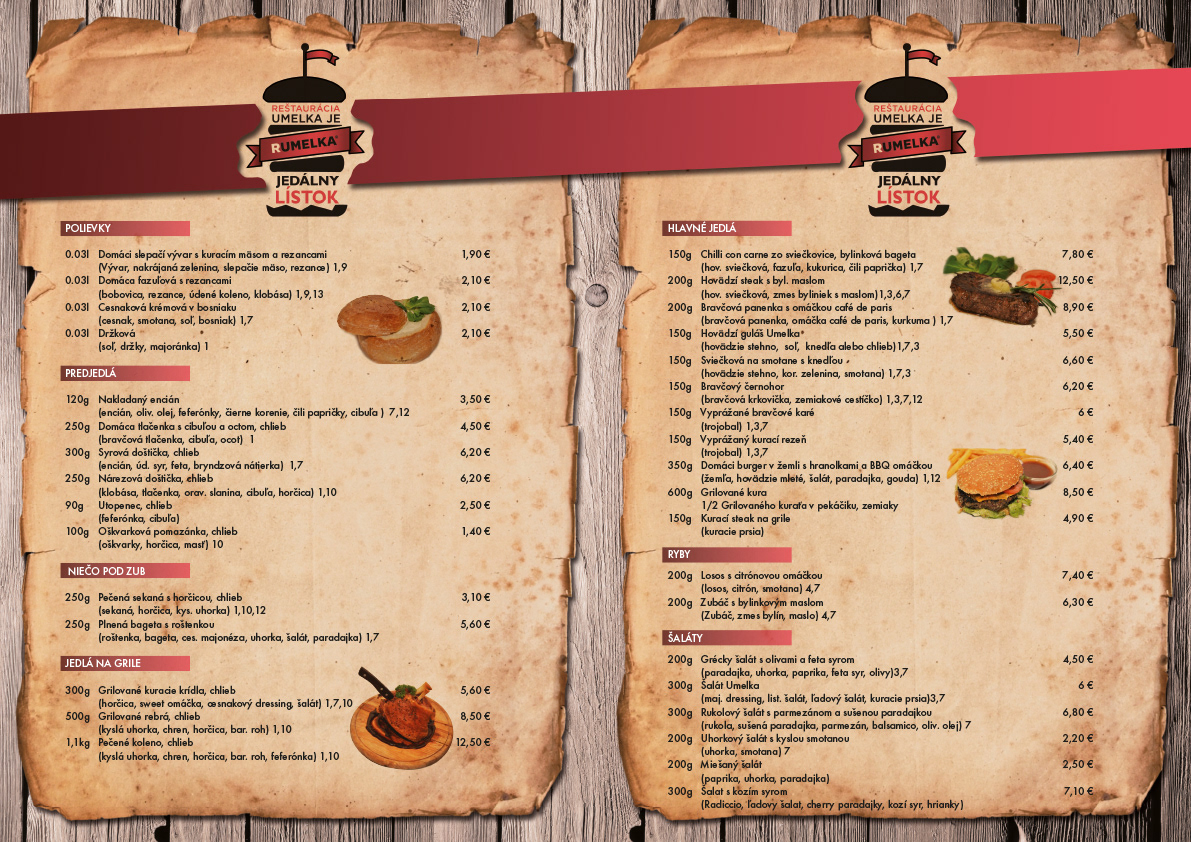 restaurant bar beer burger rumelka menu logo