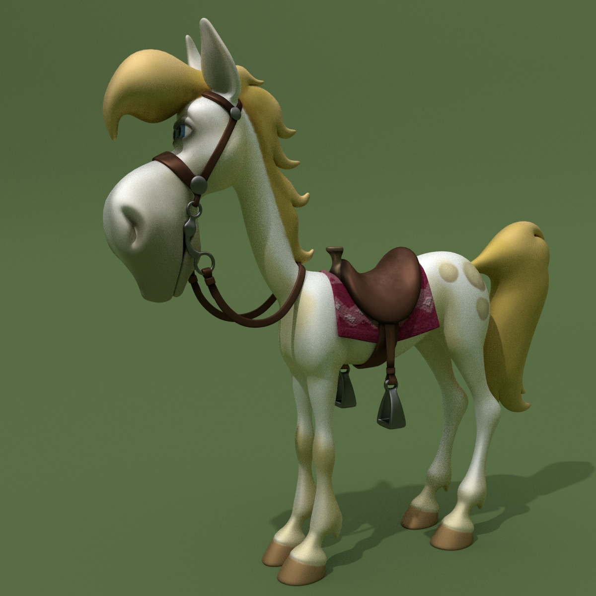 horse 3D model 3D Character Character design cartoon.