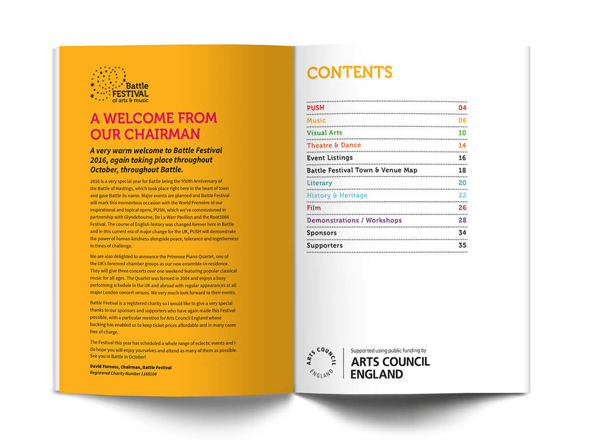 battle festival brochure Booklet programme print opera music art october