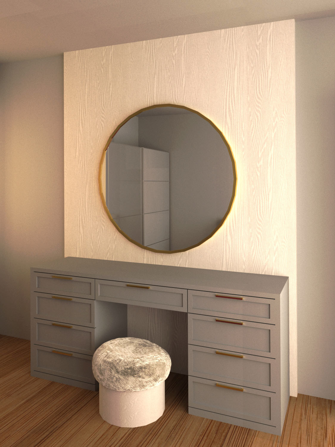 bedroom Render architecture visualization 3ds max modern vray makeuptable