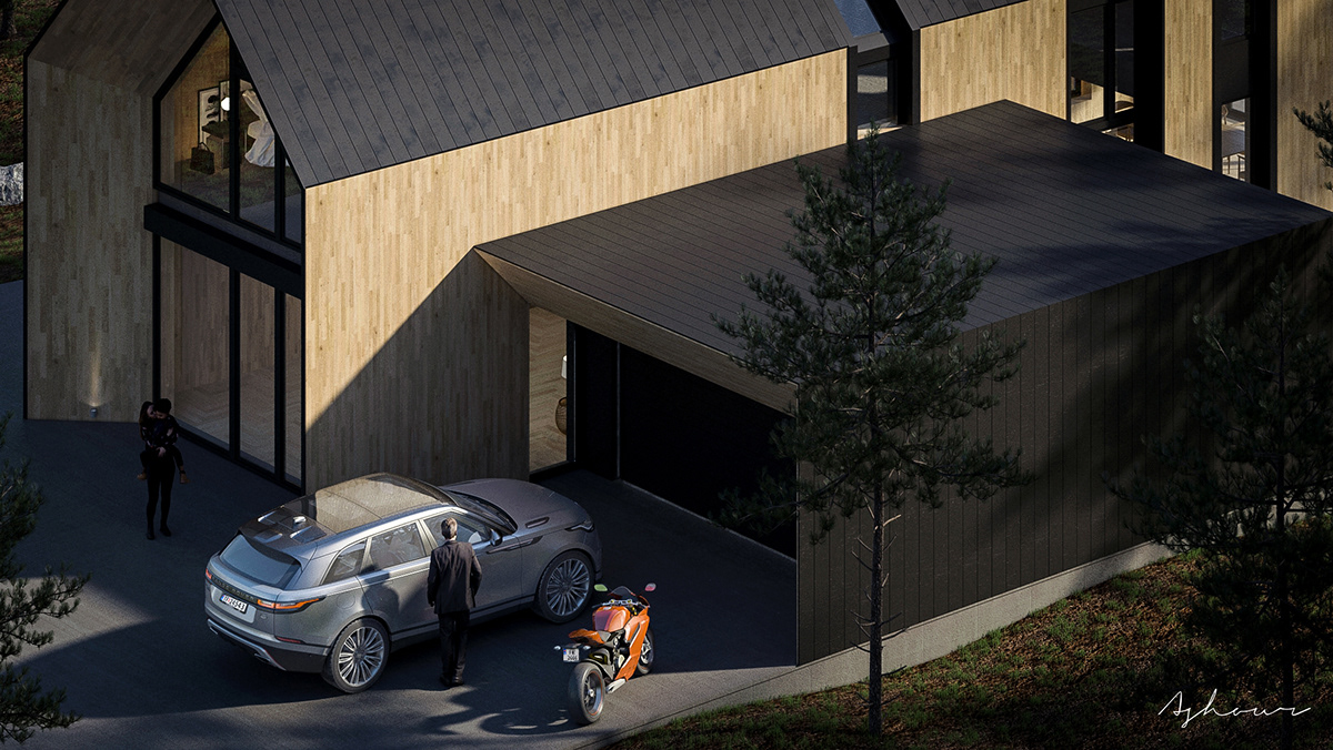 nordic architecture exterior visualization 3D Rendering Exterior Render