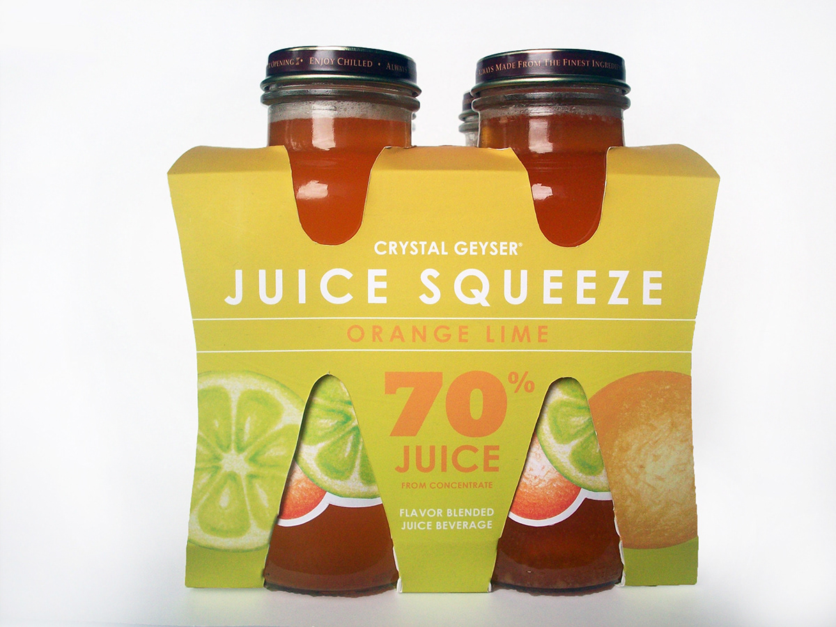 beverage Juice Squeeze Label carrier case juice Fruit bottle case brand product