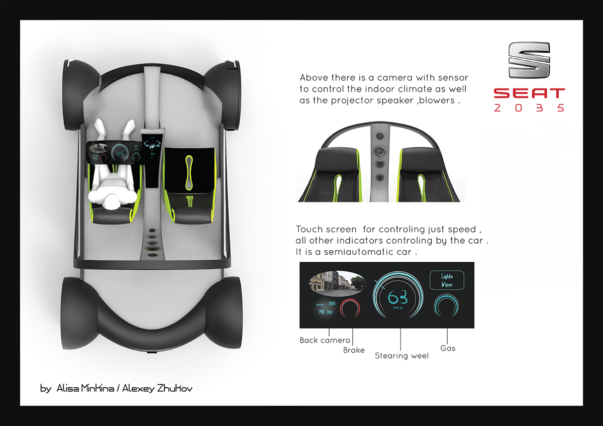car futurecar seat Competition SEAT 2035 BHSAD car design avtomotive design