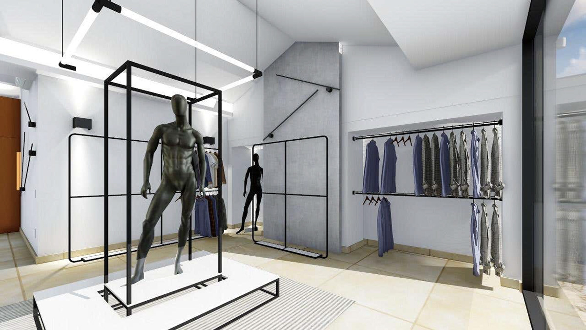 3D ARQUITETURA comercio fachada fachada comercial interiores loja Loja de roupas reforma Reforma comercial