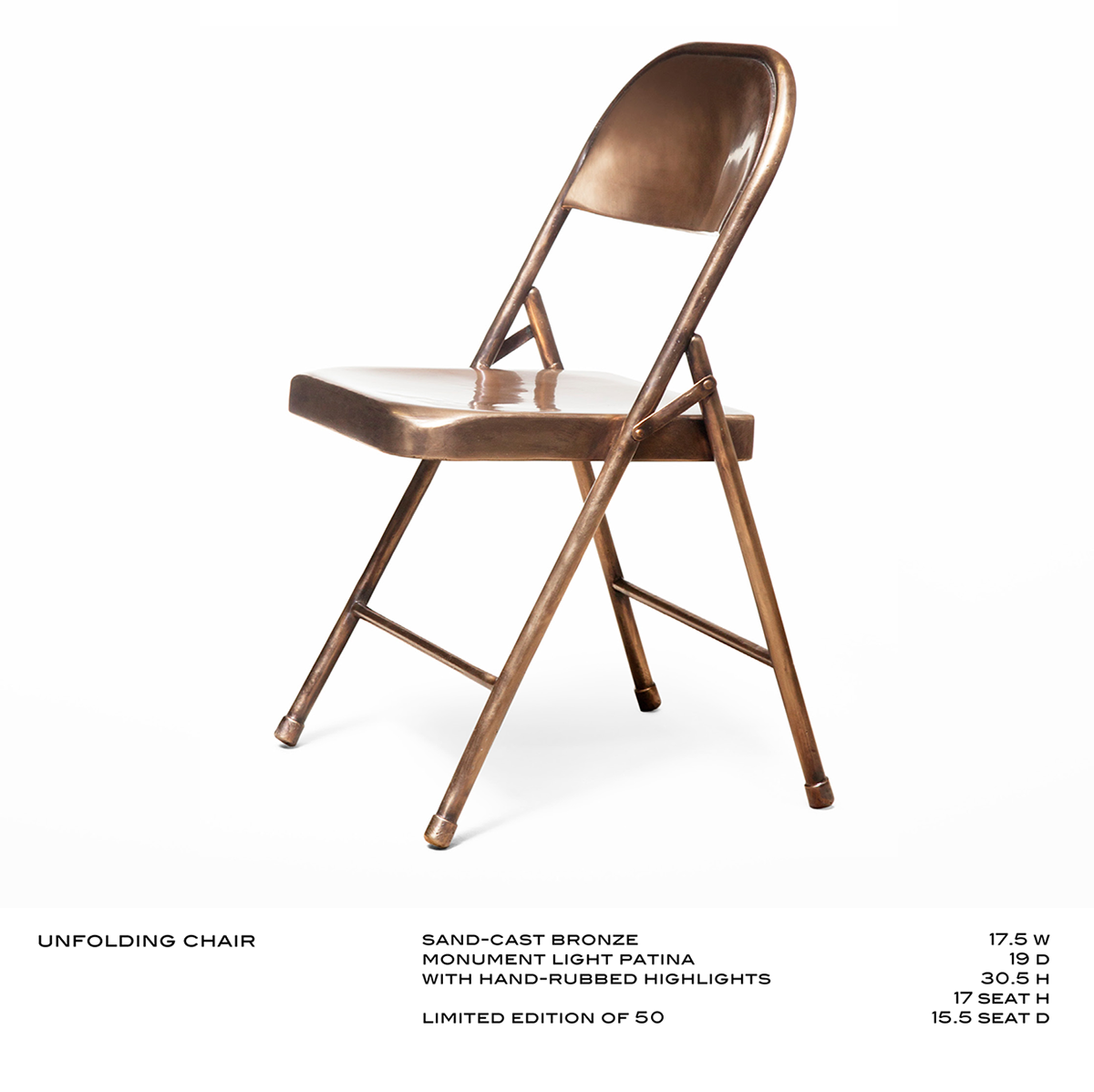 Adobe Portfolio Stagl art Unfolding Chair ChiLab bronze design