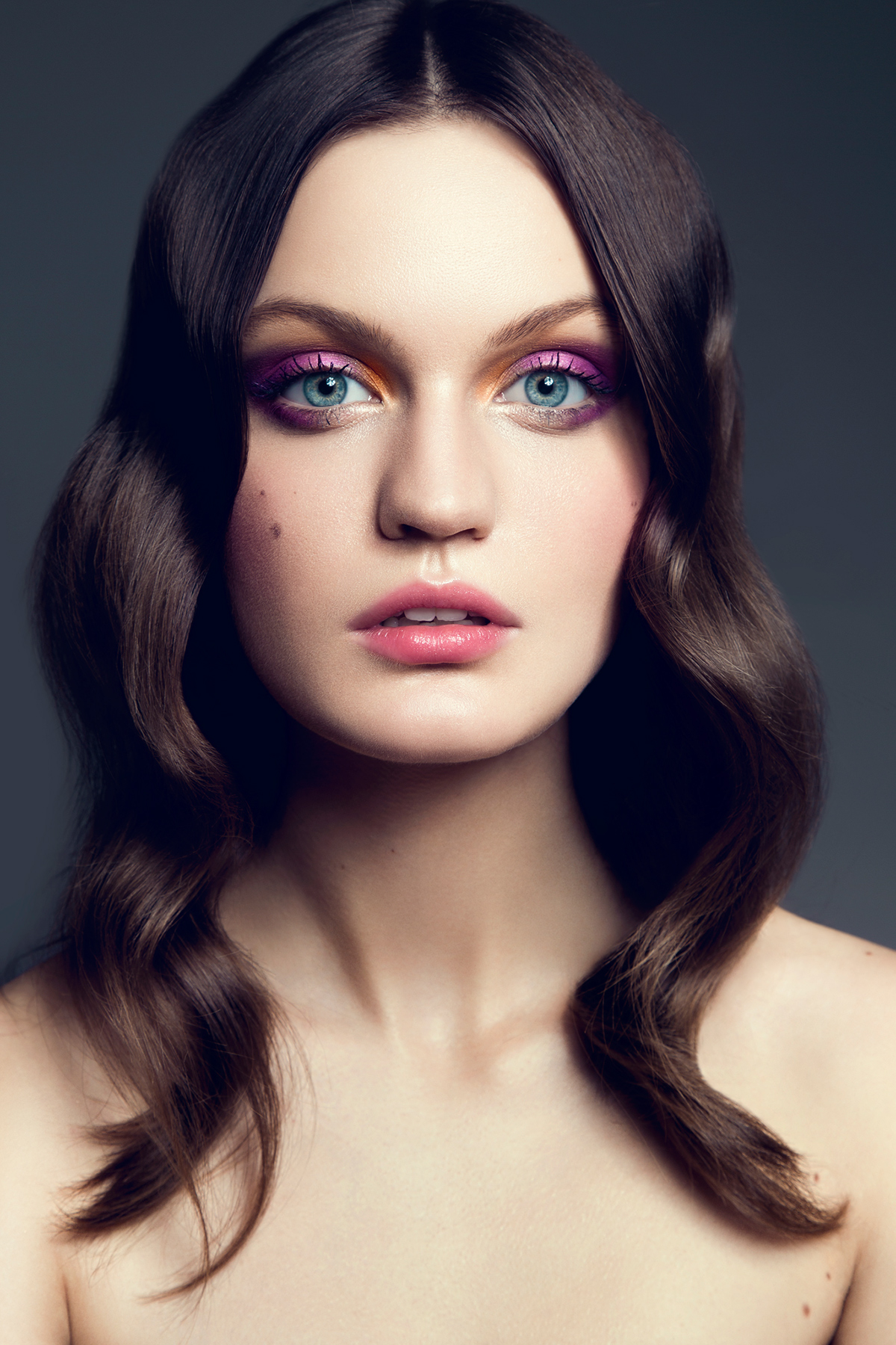 highendretouch skinretouch makeup colors Beautiful model Cosmopolitan magazine