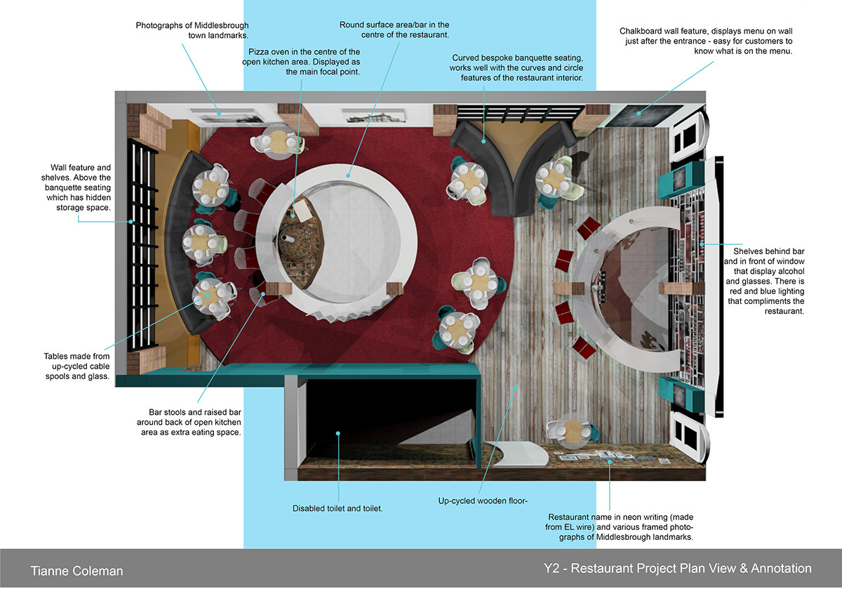 lincoln digital portfolio restaurant Exhibition  Interior structure