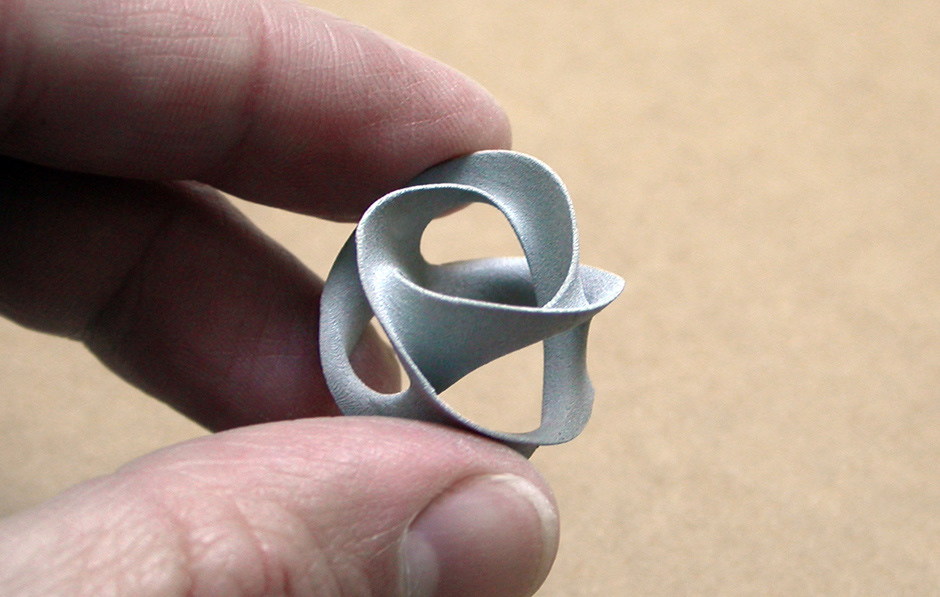 3d printing digital metal stainless steel Ordstark Logotype mesh complex geometry symbol virtual additive manufacturing
