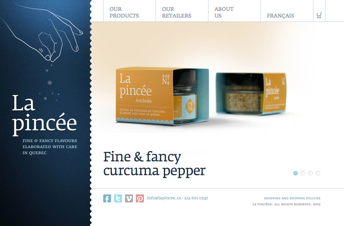 Food  design Web local spices Webdesign