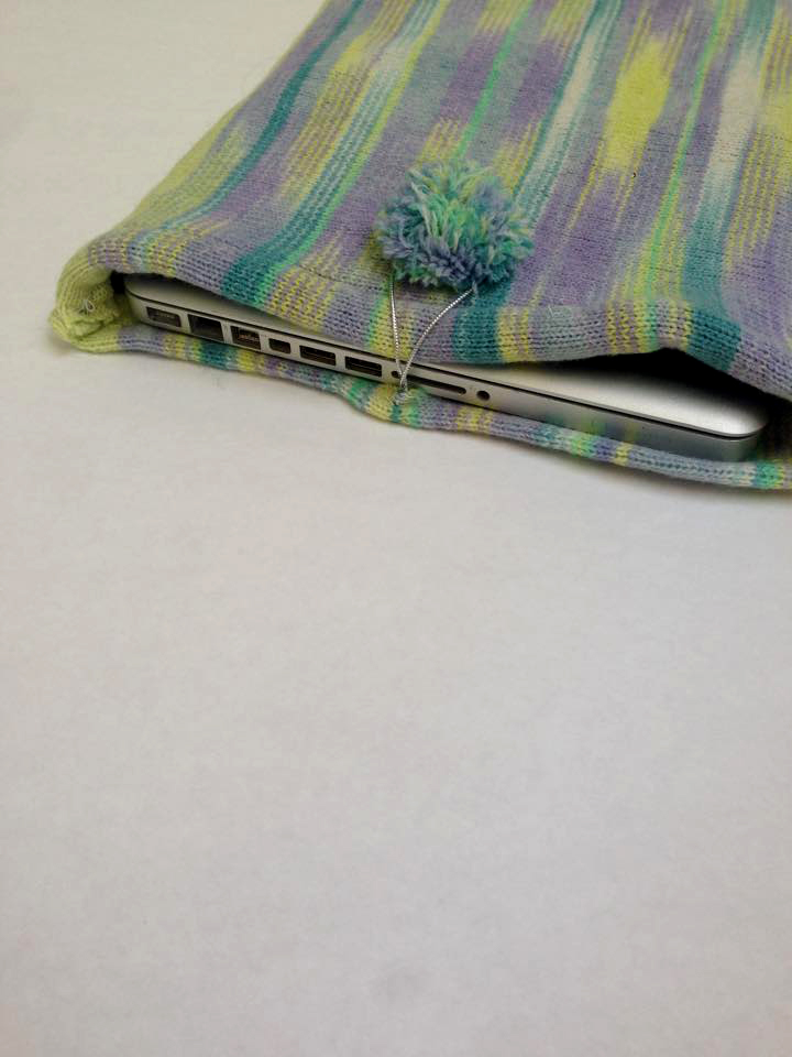 laptop case knit knit machine ombre