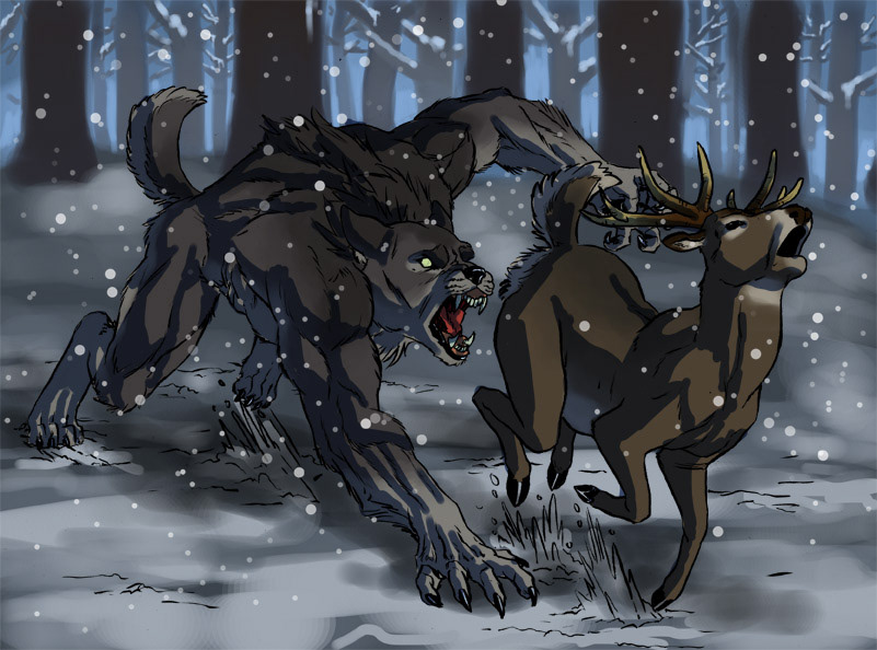 Werewolf winter Attack maul