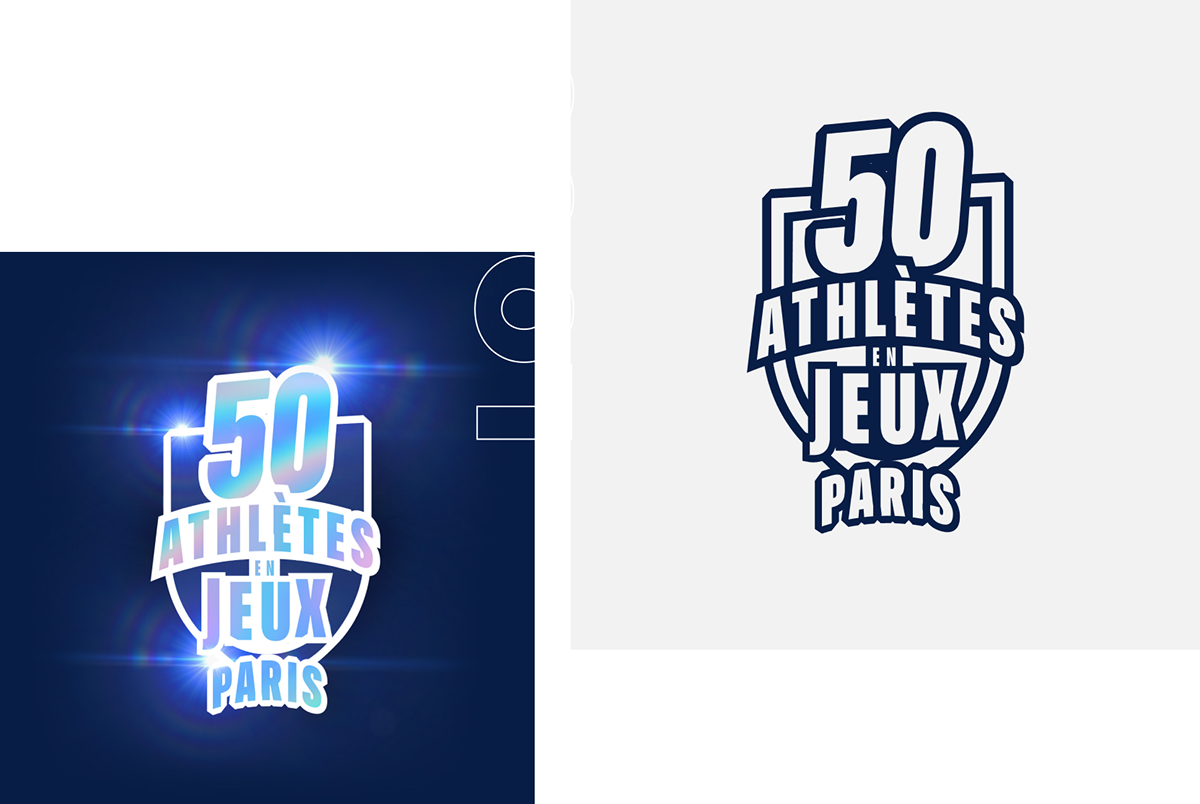 Le logo de 5à athlètes en Jeux pour Paris
