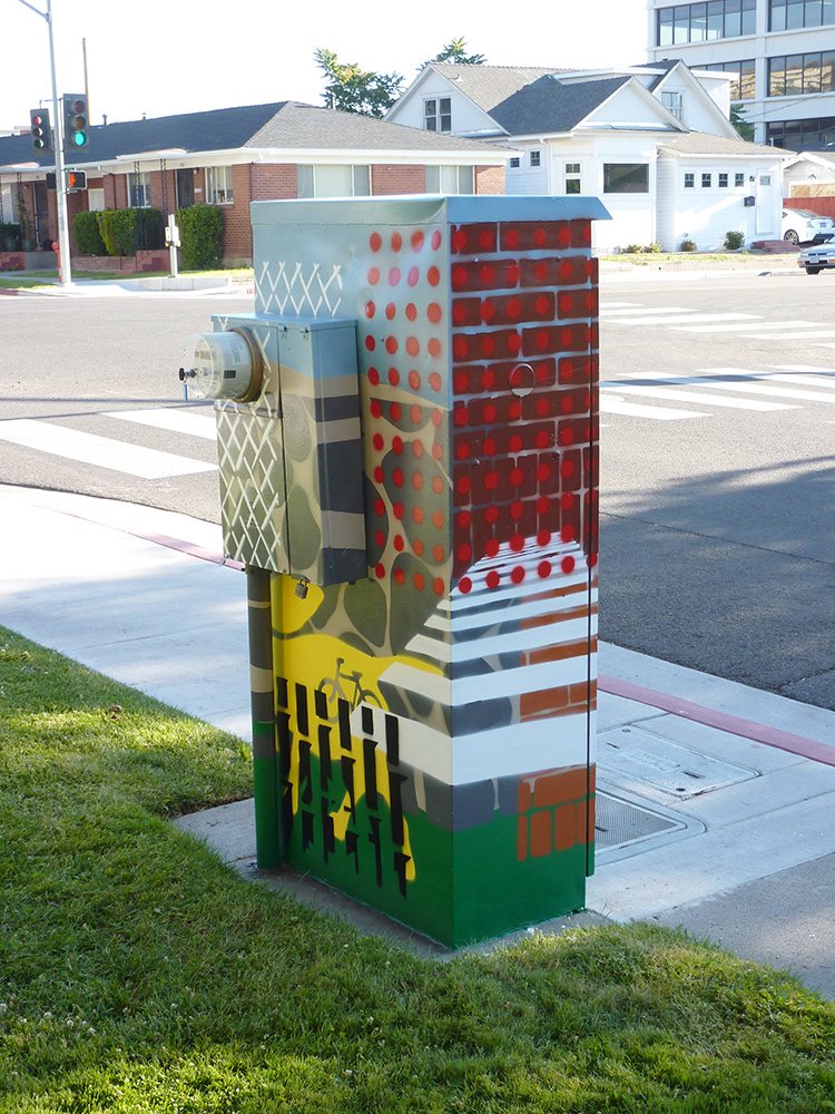 public art Street Art  stencils graphic design  Reno signal boxes camouflage pattern texture