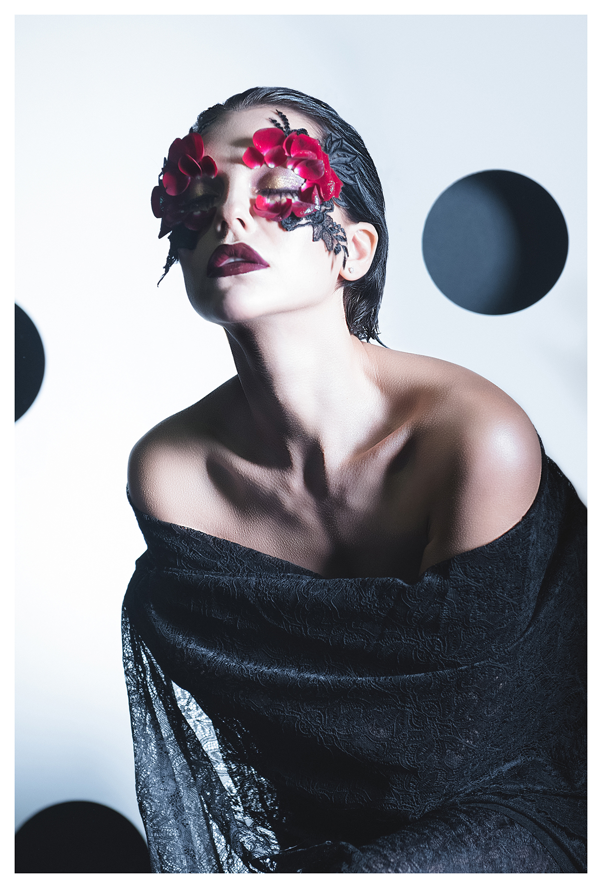Fashion  photo girl flower Flowers black sight