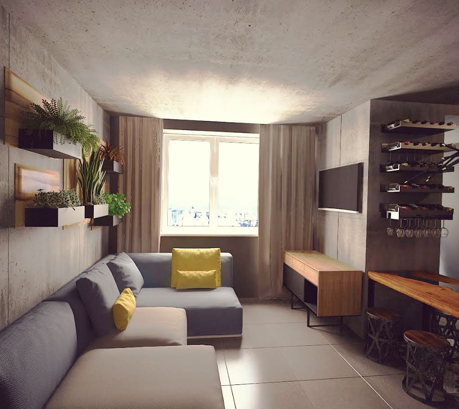 flat appartment Kyiv ukraine Interior interiordesign visualization homedesign LOFT loftdesign