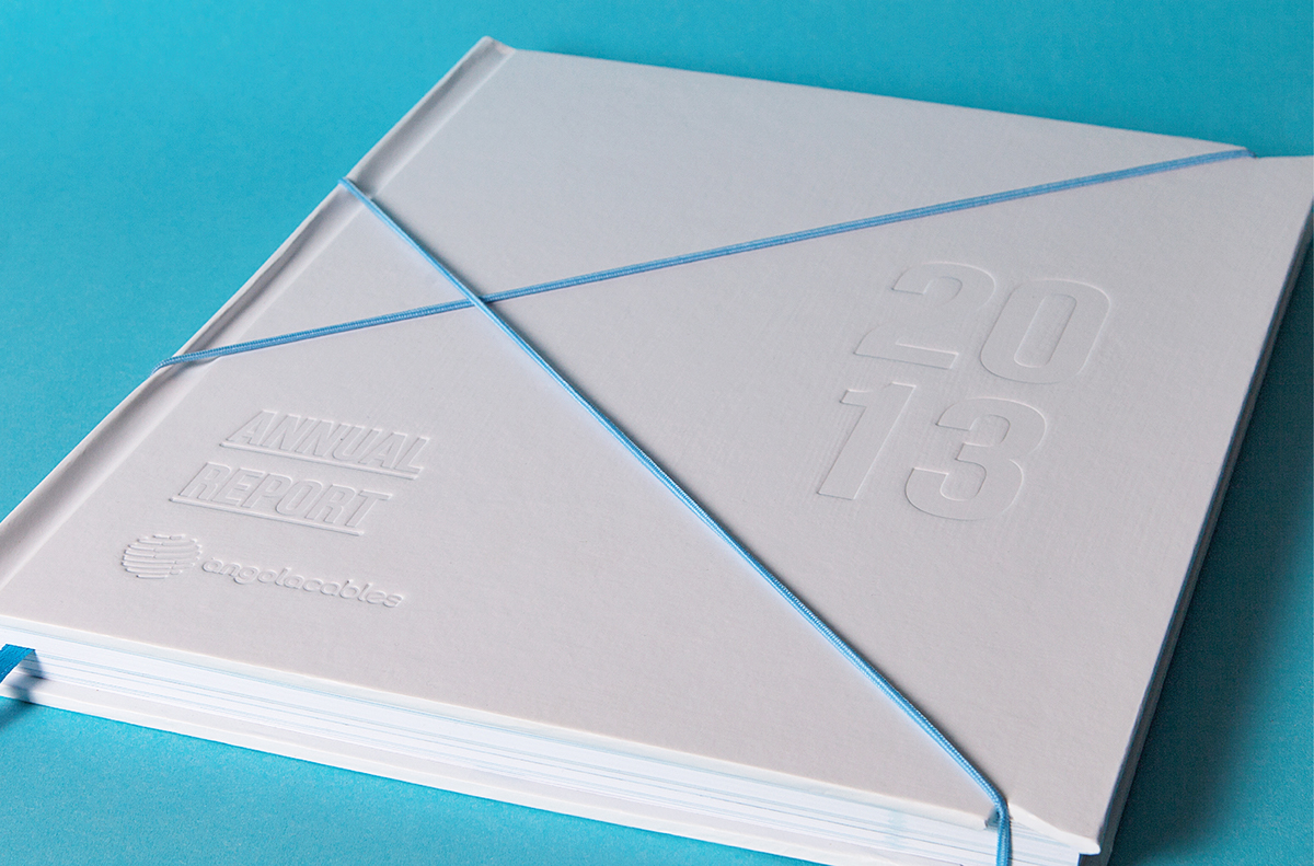 annual report Layout design editorial clean blue sea rope book ogilvy concept White
