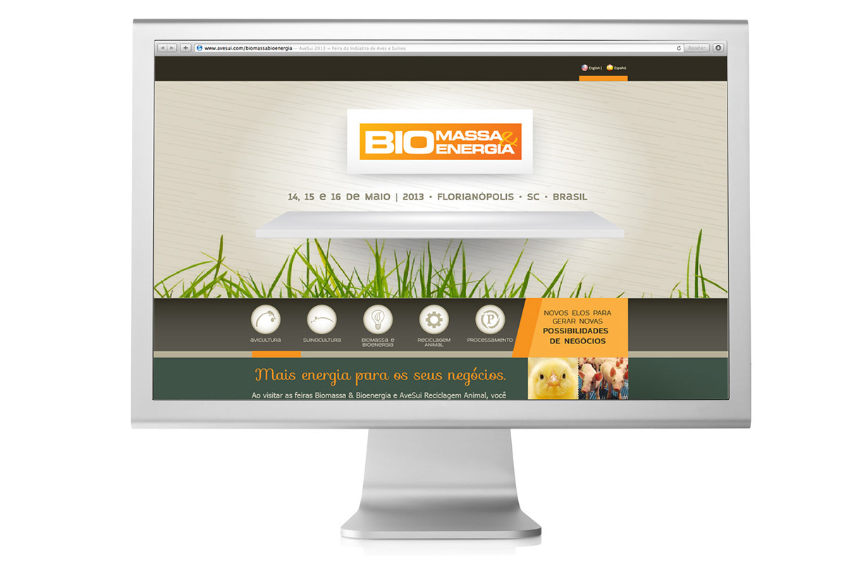 Web design ux concept Agribusiness sustentability energy biomass Bioenergy green ecofriendly site