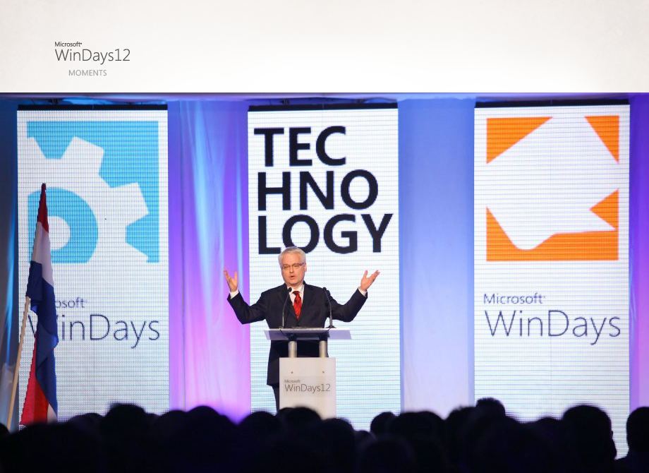 Microsoft WinDays12 conference identity corporate logo design visual identity
