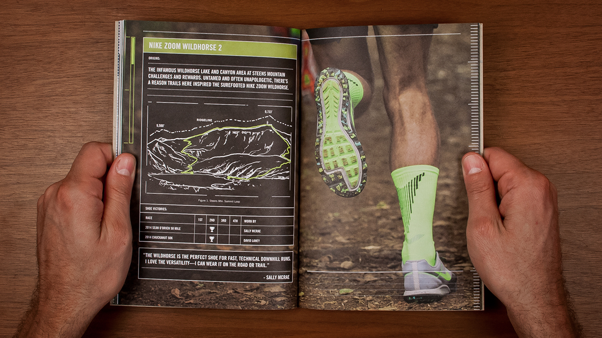 Nike Trail Running trail shoes Product Catalog magalog poster Nike Trail Elite Nike trail running