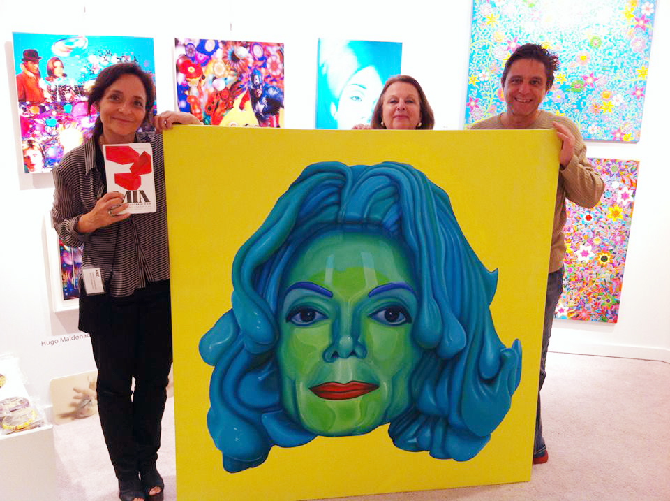 Michael Jackson juan barletta contemporary portrait plastic yellow gum green
