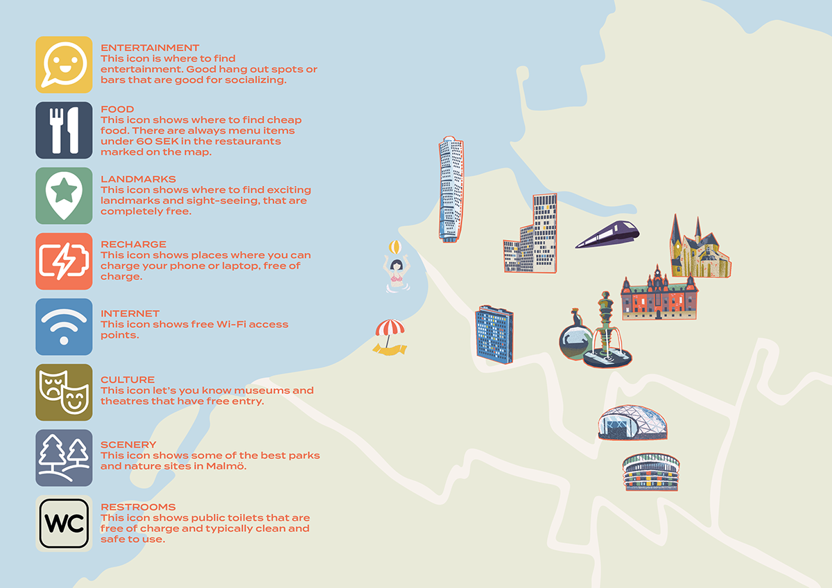 Guide map ILLUSTRATION  mapdesign typography  