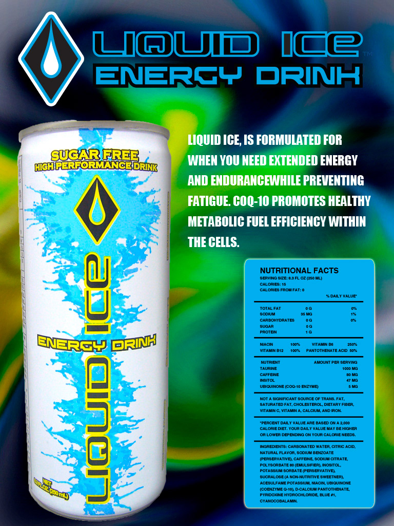 energy drink liquid ice COQ-10 healthy The Boss