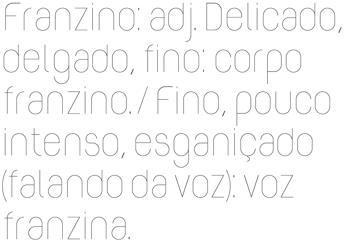 Typeface font FontLab franzina fonte Display Title light condensed hairline free typeface geometric el