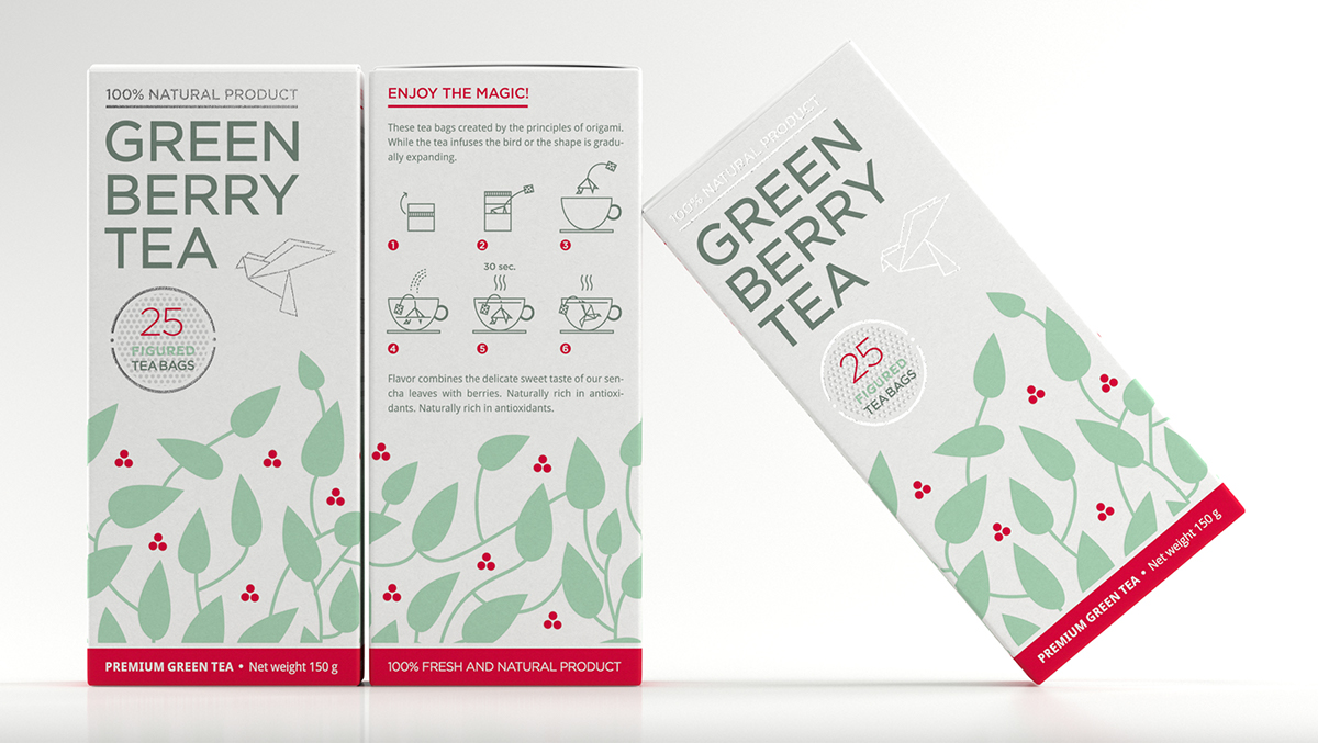 bird Creative Design idea origami  Packaging paper tea