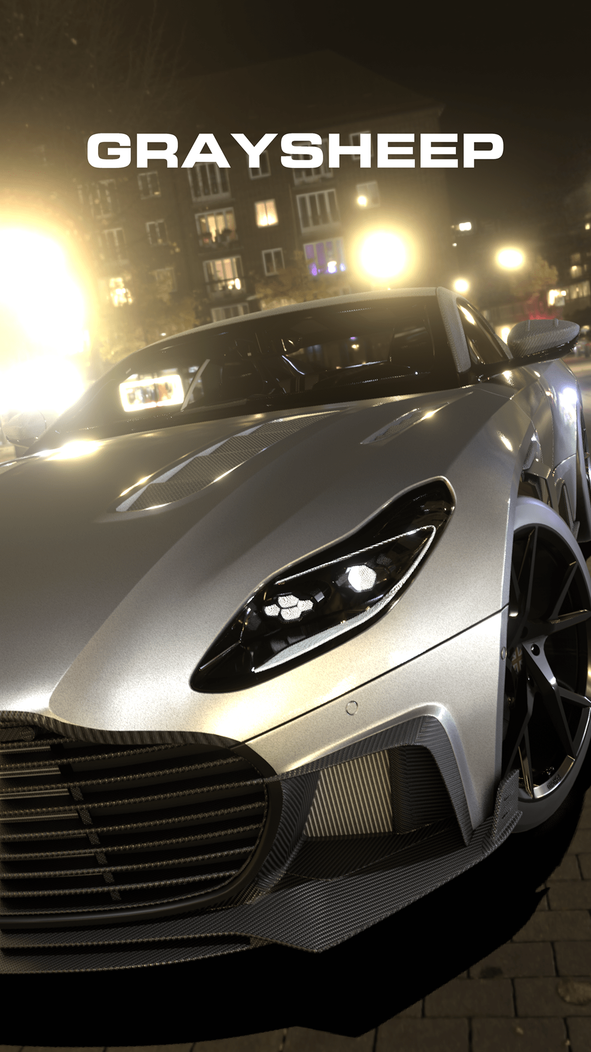 car 3D CGI Render blender Eevee aston martin