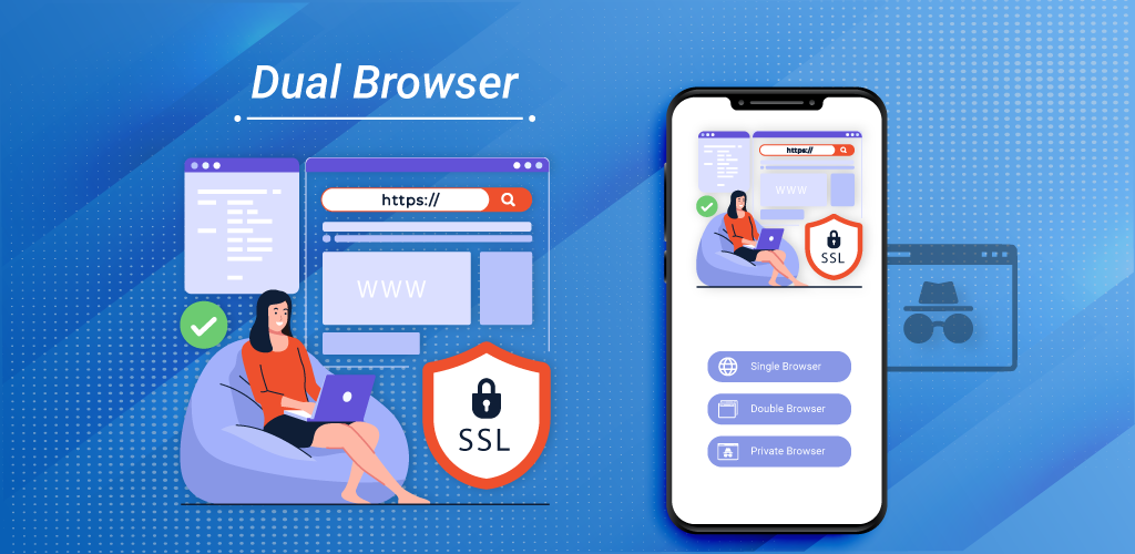 Dual Browser incognito Private browser social browser
