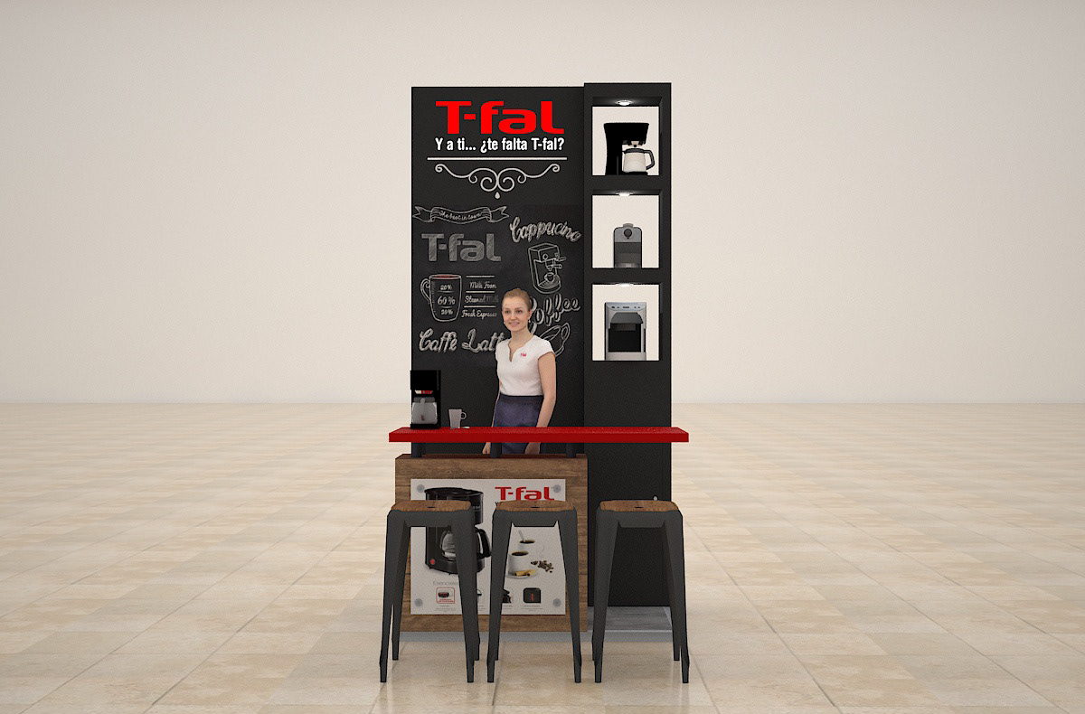 Tefal T-fal itinerant stand industrial design  design