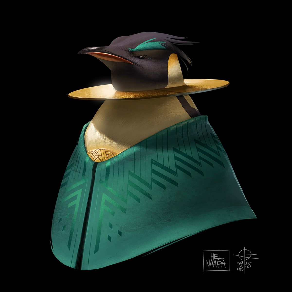 penguins Rockhopper crystal concept art Armor Character design  emperor penguin mine worker novel