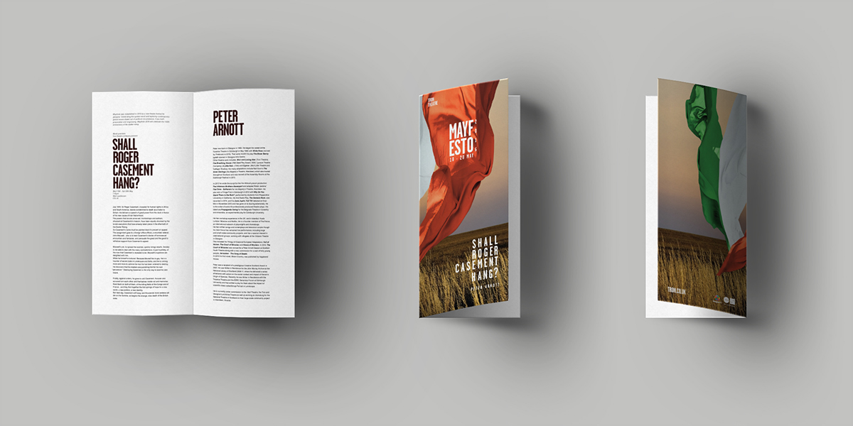 student Project programme Theatre brochure Listings Tron the tron the tron theatre kim campbell kim campbell design Mayfesto Easter Rising Roger Casement