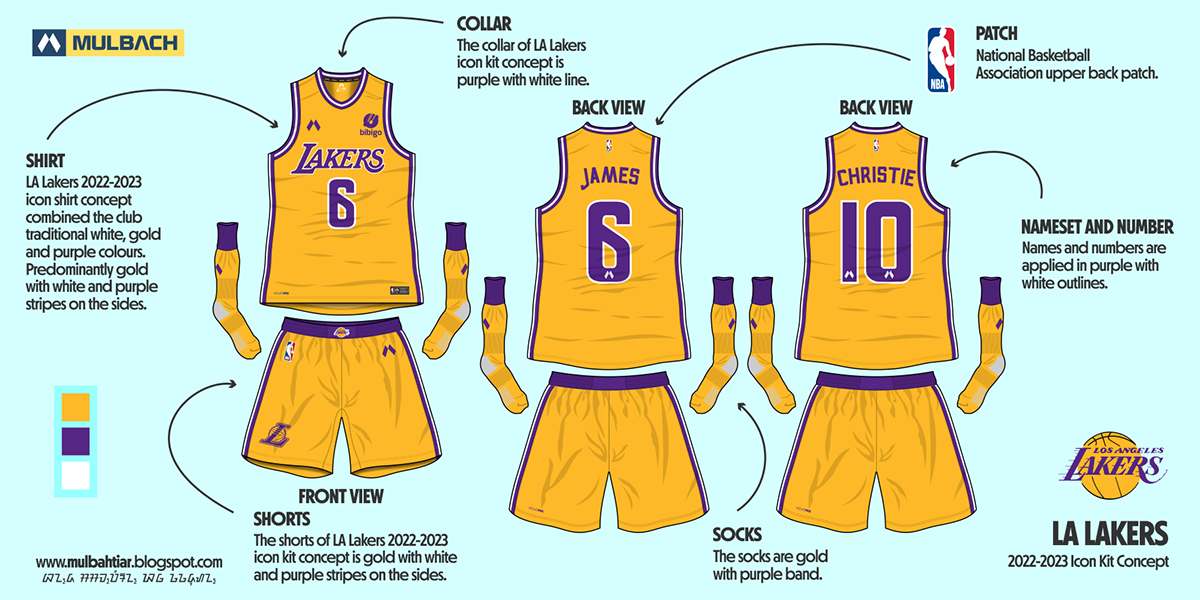 basketball jersey basketball NBA basketball jersey design Los Angeles Lakers