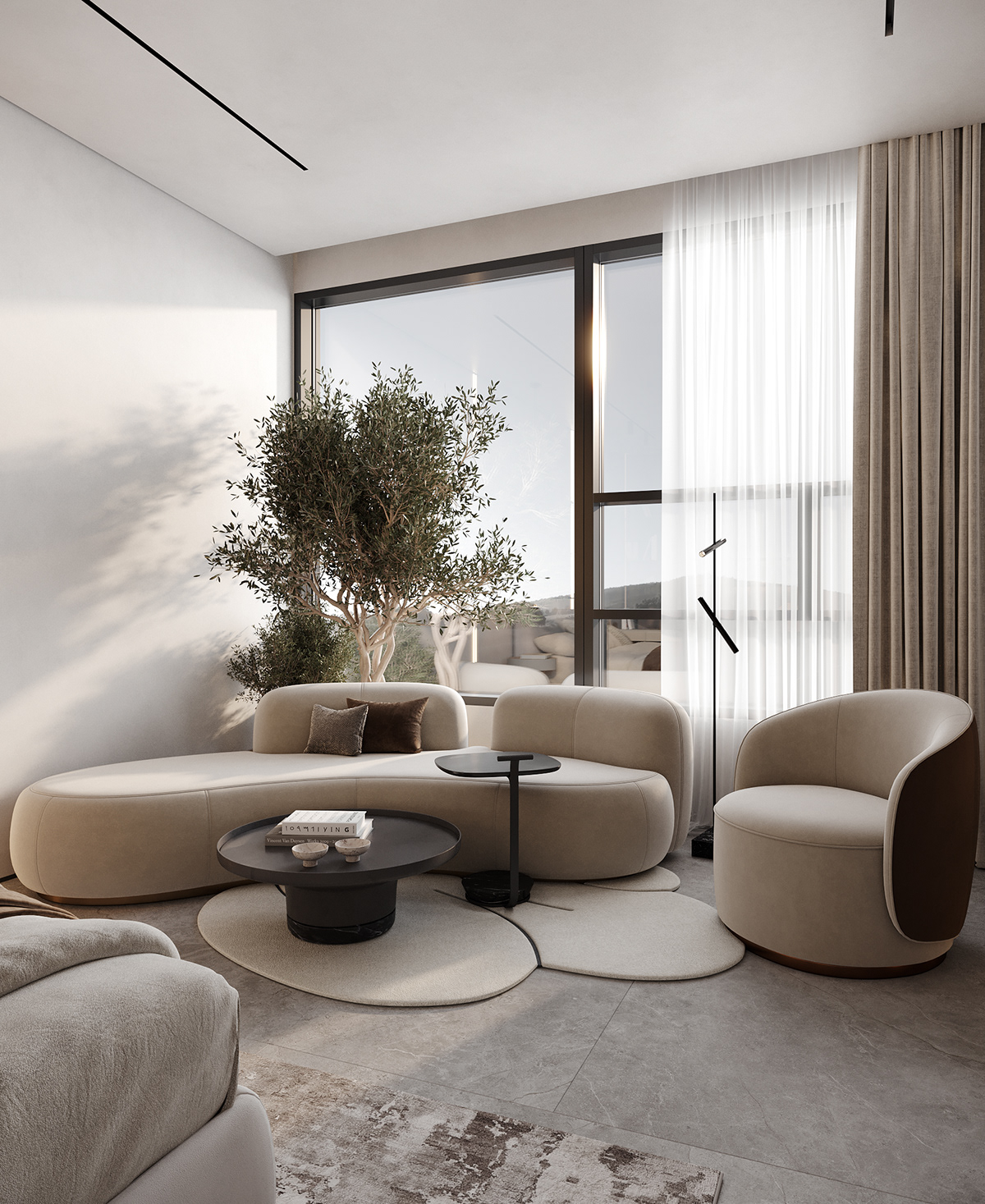 3ds max bedroom Botswana design Interior kiev Minimalism modern Render Vizualization