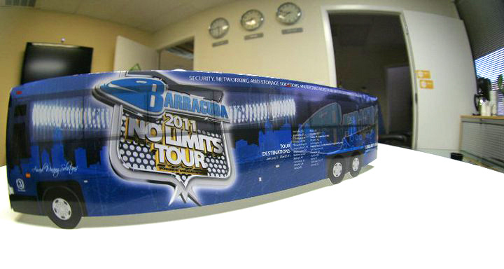 Belm Designs Tour bus car wrap Barracuda Networks