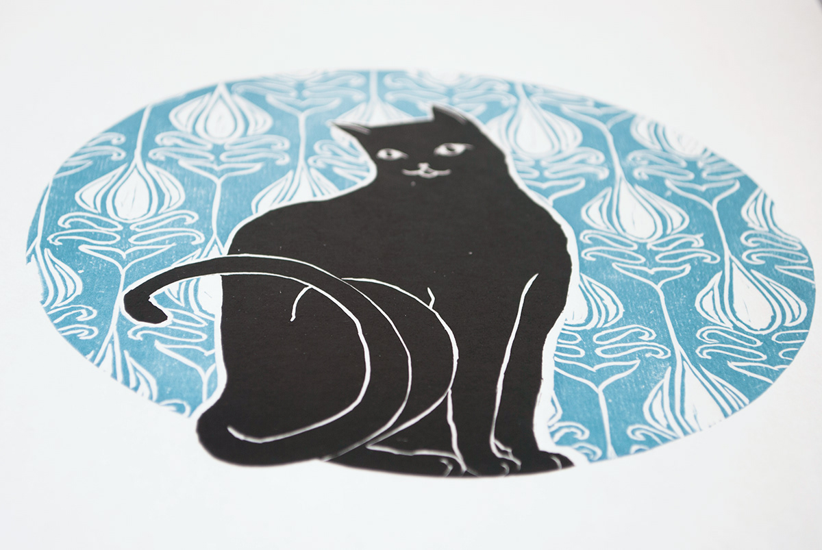 Los Gatos gatos cats prints linoleo linocut TRANSFER libro book artist book libro de artista