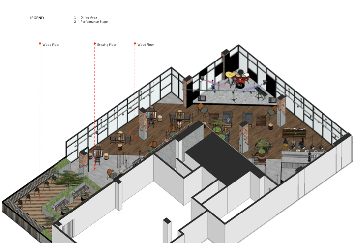 bar cafe restaurant Interior design industrial underground Street RNB furniture commercial Space  Food  Sing hotel