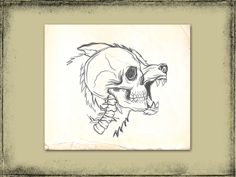 albumcover skeleton wolf artdisc skull vintage traditional argentina coverart Roses