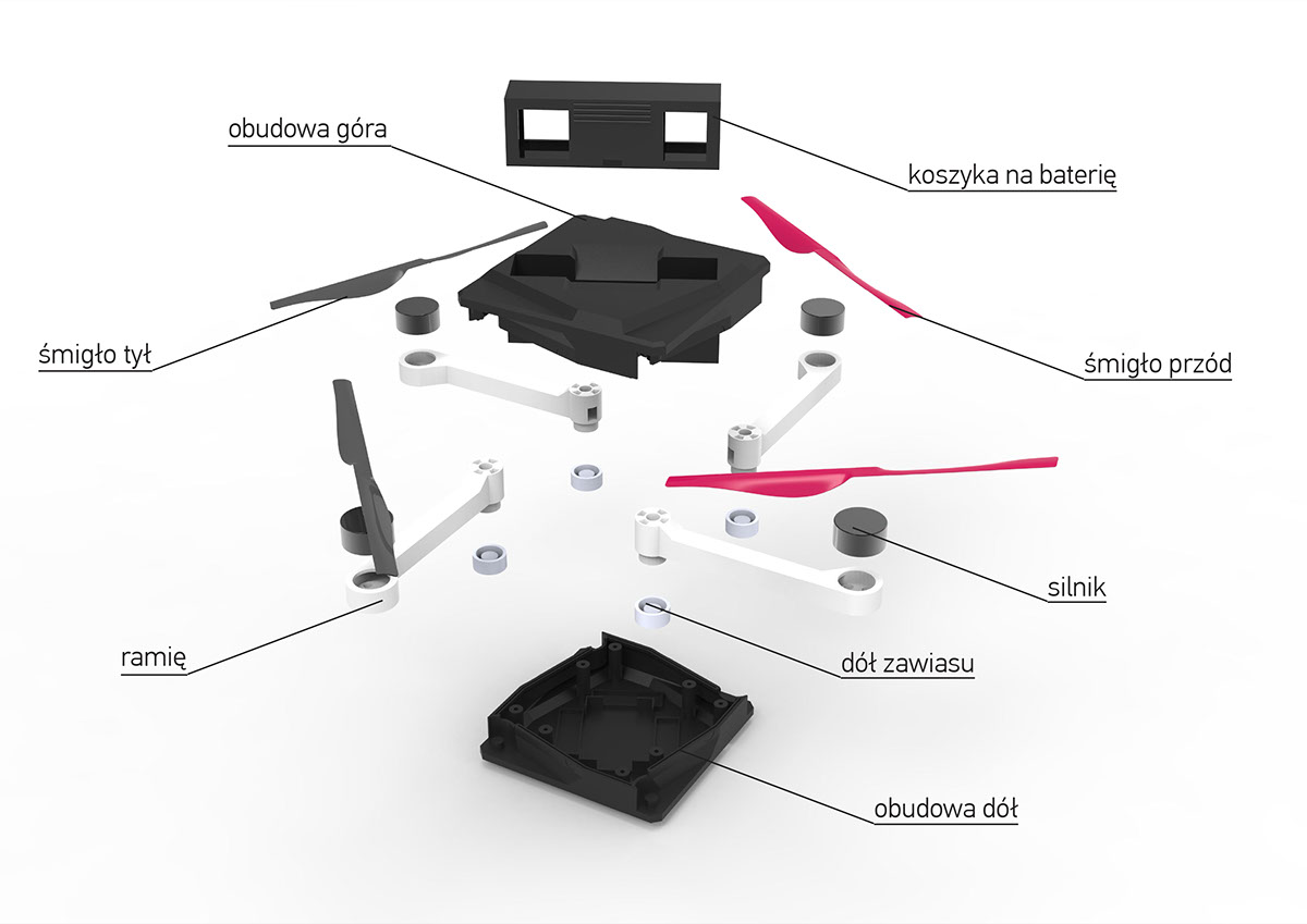 drone fold exploration night vision motion sensors Caves 3d printing
