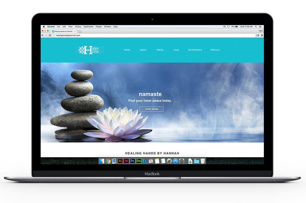 identity business card Web design Website massage logo