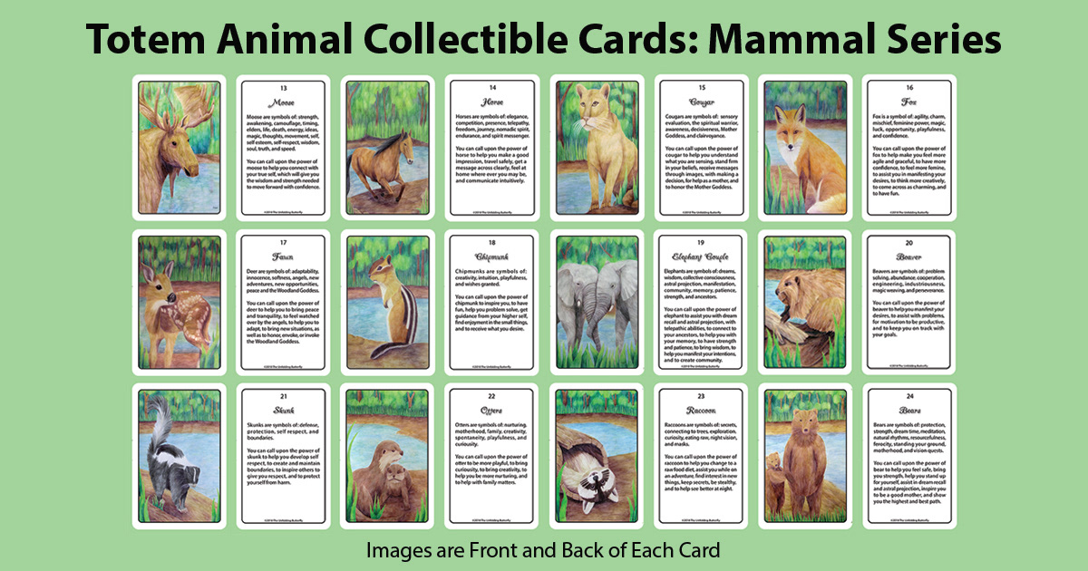 Totem Animal Collectible Cards: Mammal Series on Behance